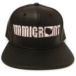 Black and White Leather snap-Immigrant Apparel