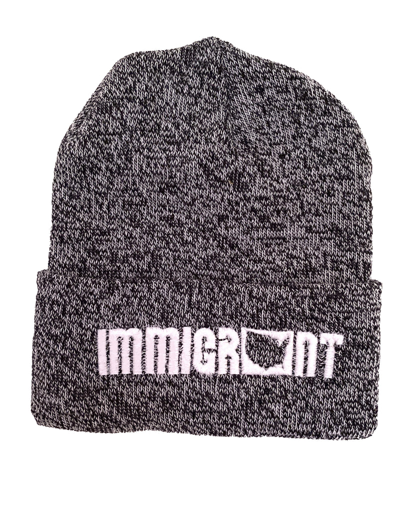 Grey And White Beanie